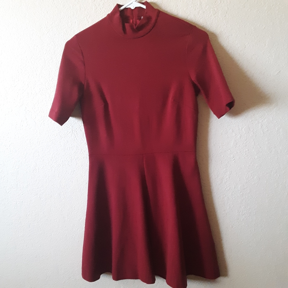 H&M red fit and flare dress, size 6